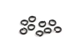 8mm Jump Ring - 50 Oxidized Black Brass Jump Rings (8x1.5mm) D0436 S831