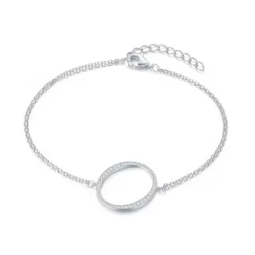 Double Chain Bracelets 18ct White Gold Plated