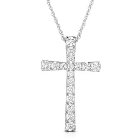 French Cut Diamond Cross with Flared Ends