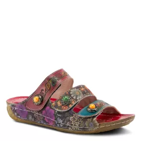 L'ARTISTE CASTLEWALK SLIDE SANDALS