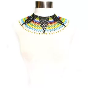 Malikia Short Beaded Bib Necklace 01