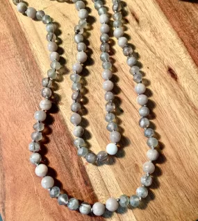 Multi Color Grey Beaded Necklace