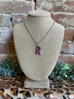 Pink Letter Necklaces