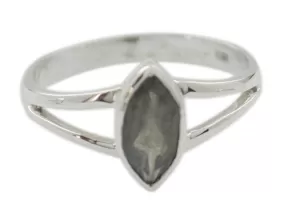 Riyo Adorable Gem Black Rutile Sterling Silver Rings Jewelry Jobs