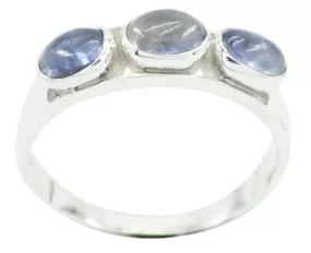 Riyo Delicate Gemstones Iolite 925 Silver Rings Mariana Jewelry