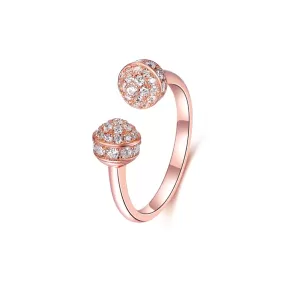 Sparkling Ball Open Shank Ring