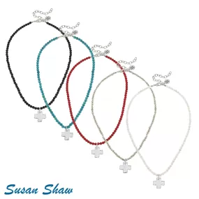 Susan Shaw Assorted Cross Necklaces in Silver