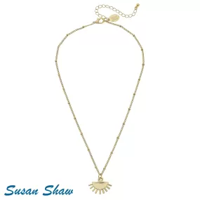 Susan Shaw Dainty Geometric Sun Necklace